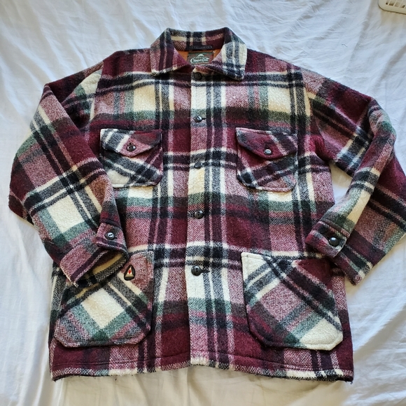 Vintage Other - Vintage Heavy Wool Plaid Canada Camper Chore Coat